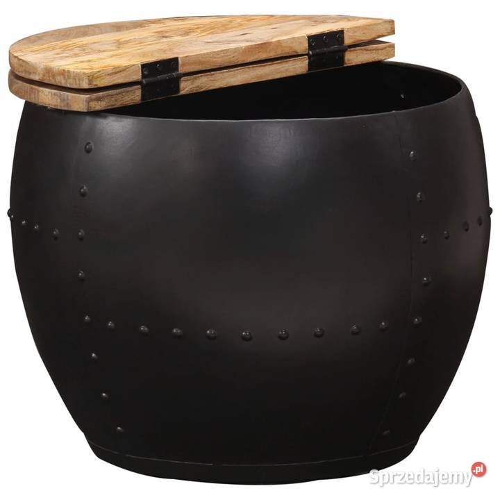 vidaXL Stolik kawowy okrągły 53x43 lite drewno Warszawa