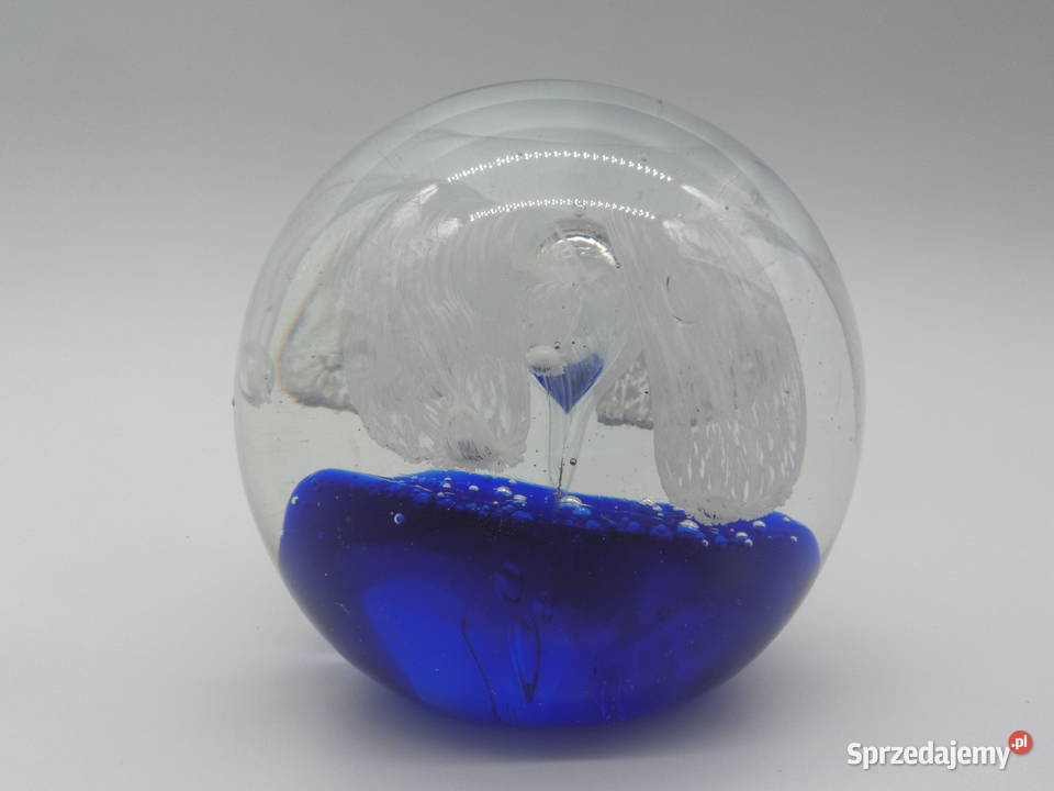 Piękna szklana kula kolorowe szkło artystyczne