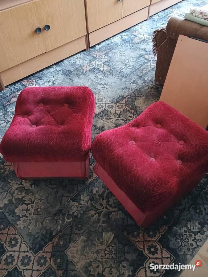 Pufy czerwone Pufy i podnóżki wielkopolskie Jarocin