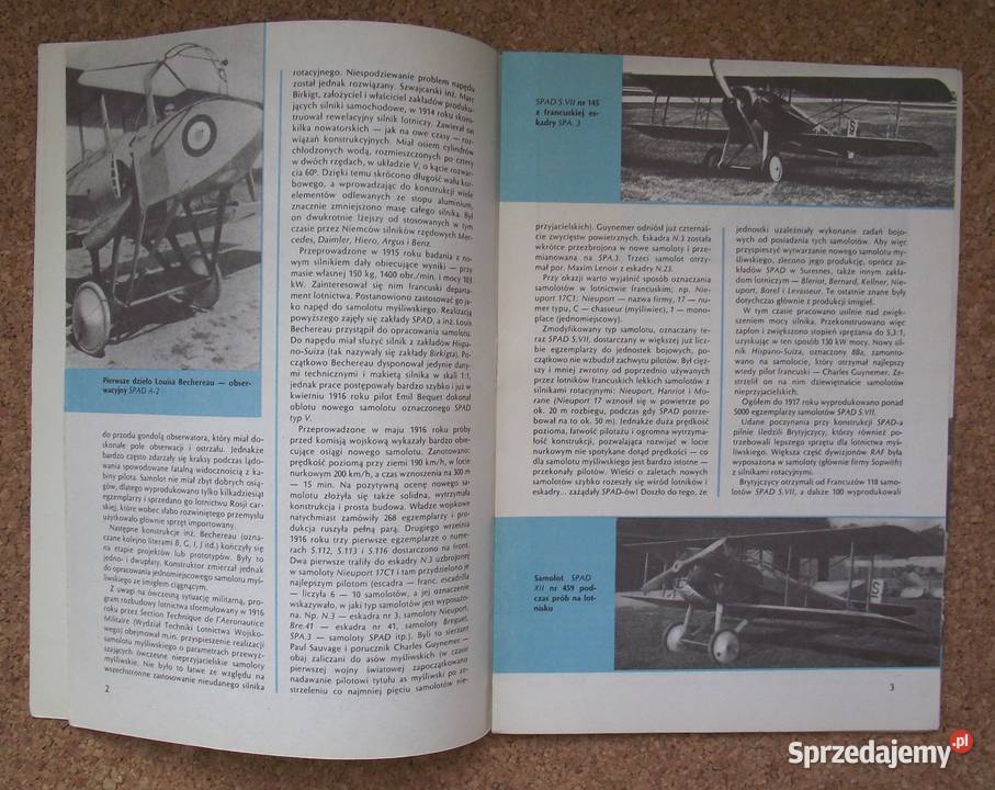 W Bączkowski Samolot myśliwski Spad VIIXIII mazowieckie Warszawa