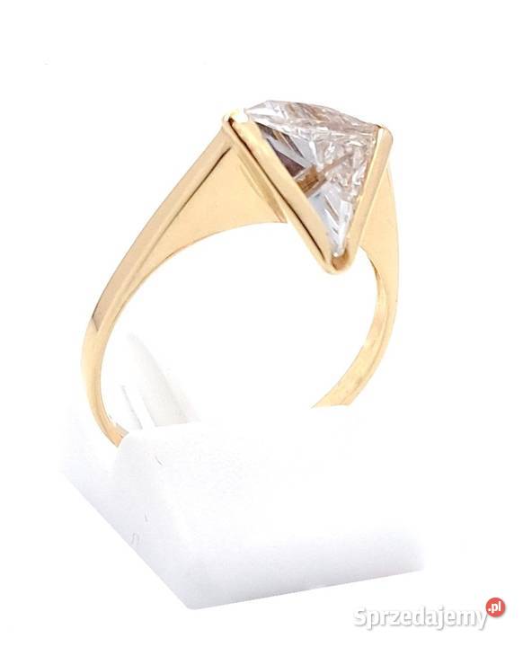 Pierścionek r16 Złoty pr585 Nowoczesny Z890 Poznań
