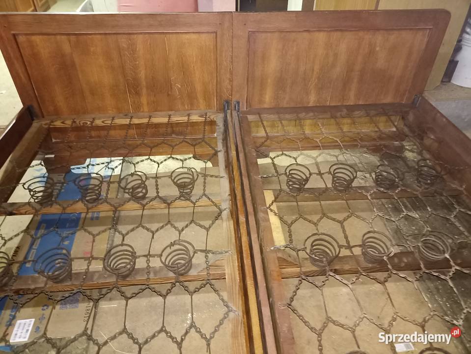 Łóżko małżeńskie drewniane antyk 195cm Dębica