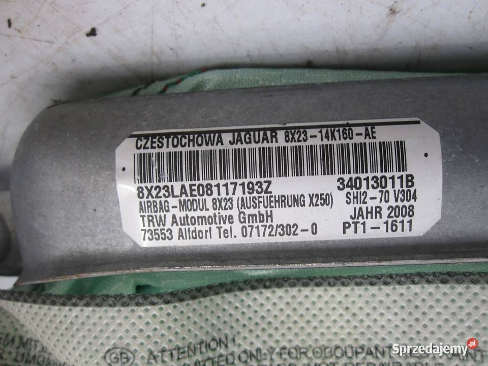 Jaguar XF X250 08r AIRBAG Kurtyna lewa Kielce