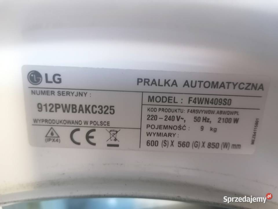 Pralka LG z przeznaczeniem na części Poznań