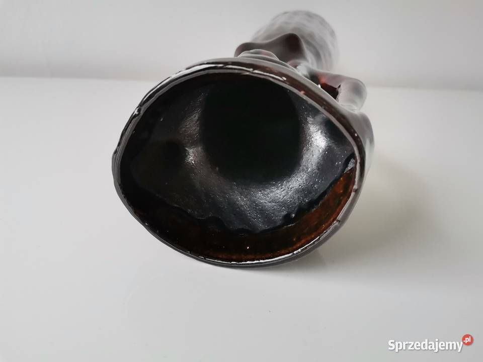 Stara figurka wazon Kobieta z Koszem ceramika Katowice