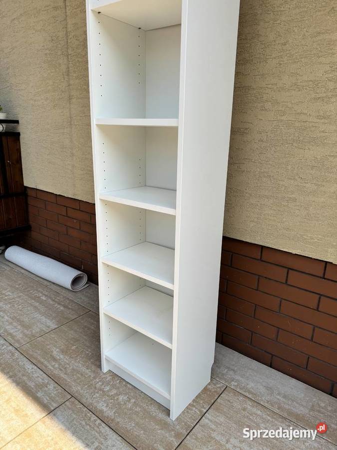 Regał z półkami biały słupek szafka na książki mazowieckie sprzedam
