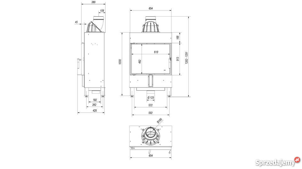 Kominek powietrzny LUCY 12 SLIM Góra Kalwaria
