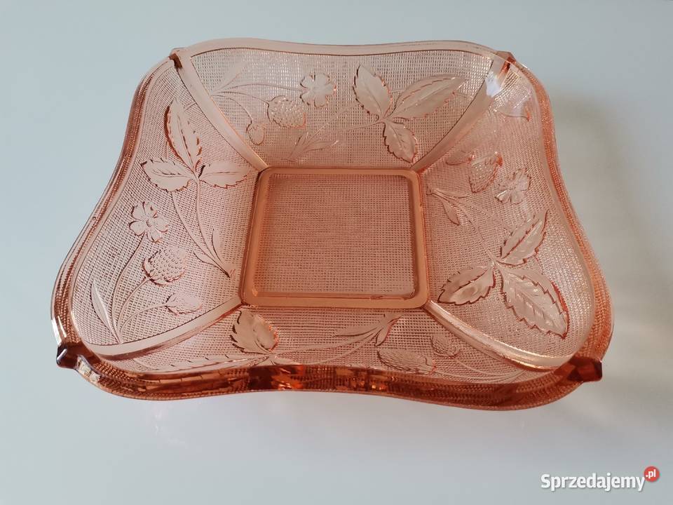 Stara różowa duża misa Poziomki Strawberry Katowice