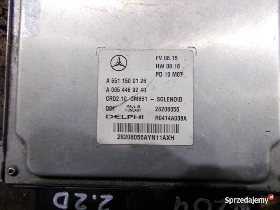 ZESTAW STEROWNIK KOMPUTER SILNIKA MERCEDES W204 Części samochodowe