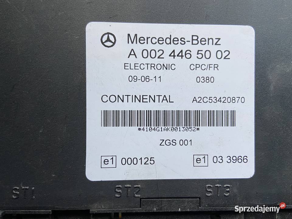 Sterownik CPCFR Actros 0024465002 A2C53420870 Maszewo