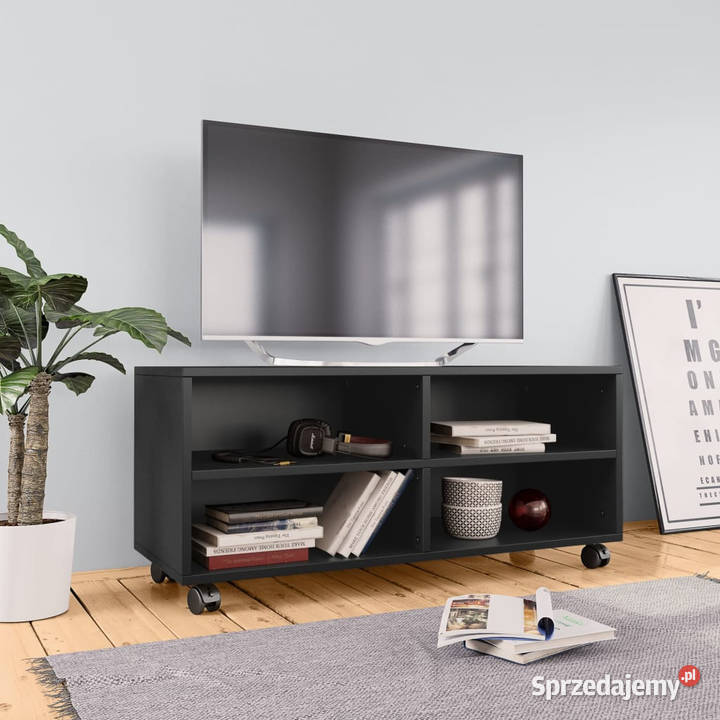 Szafka pod TV czarna 90x35x35 materiał mazowieckie Warszawa