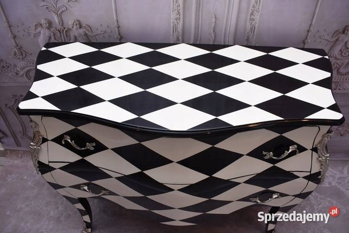 Królewska Biało Czarna Komoda Vintage Szafa Komody sprzedam