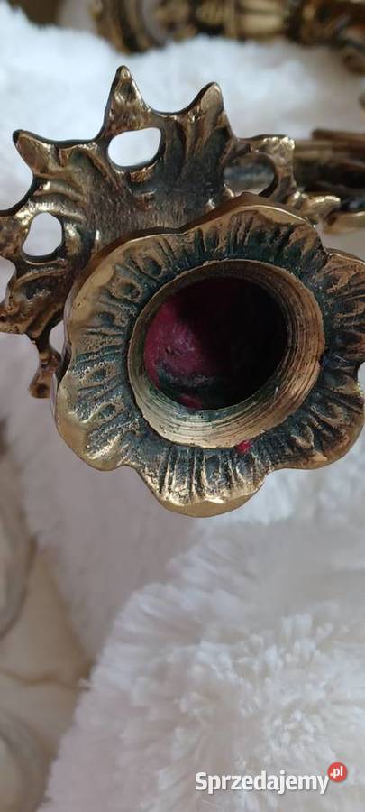 śWIECZNIK BAROKOWY 2 KILOGRAMY MOSIADZ FIGURA