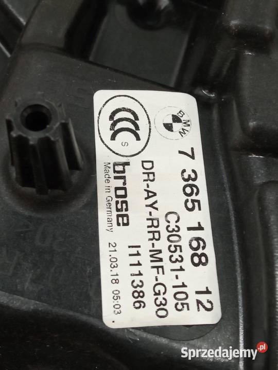 MECHANIZM SZYBY PRAWY TYŁ SEDAN 736516812 Bmw osobowe