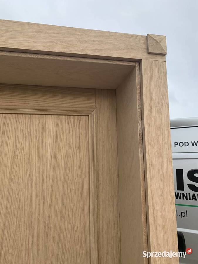 DRZWI WEWNĘTRZNE DREWNIANE lity DĄB dębowe 100 205cm Bobrowo