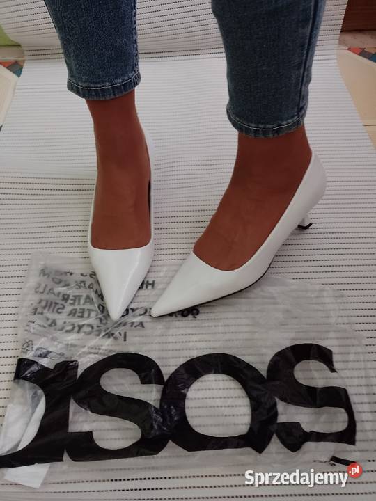 40 ASOS Białe czółenka w szpic z Londynu NOWE Asos Kraków
