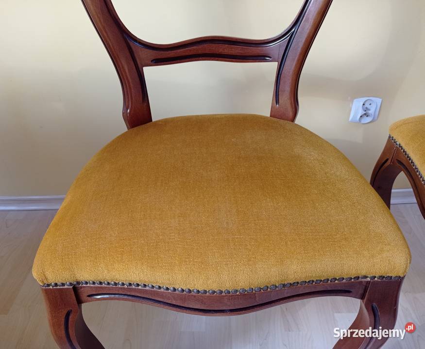 Krzesła drewniane tapicerowane 2 zestaw 50cm Krzesła Białystok