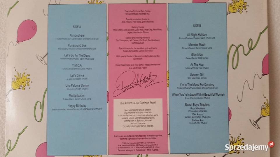 RUSS ABBOT I Love a PARTY 1985 K LP pop Puławy sprzedam