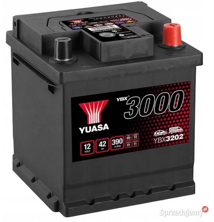 Akumulator Yuasa Standard 12V 42Ah 390A kostka Nowy Dwór Gdański