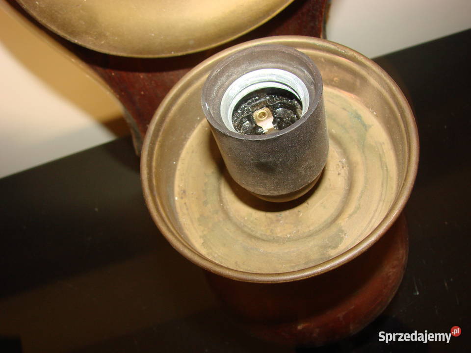 drewniany kinkiet PRL Pruszcz Gdański