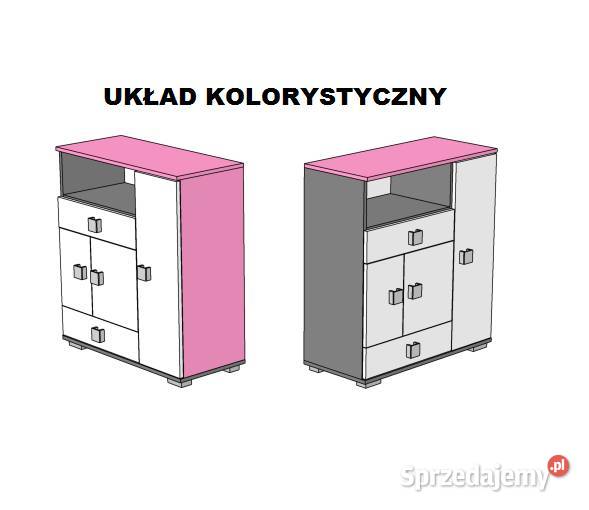 PINK Y5 komoda młodzieżowa 90x40 w100 Meble Pokój dziecięcy Malbork