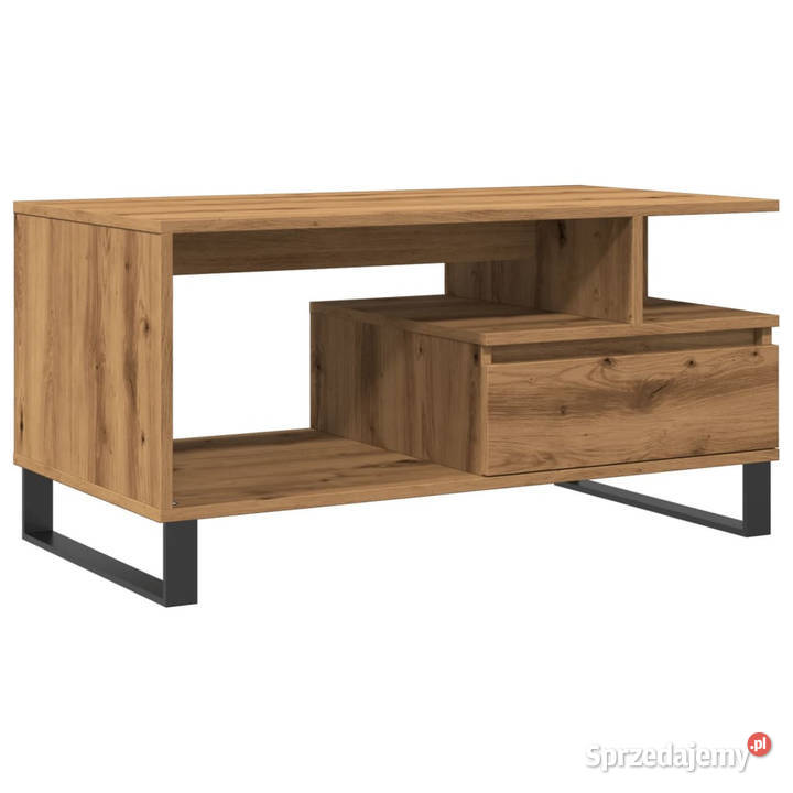 Stolik kawowy dąb artisan 90x49x45 materiał Warszawa