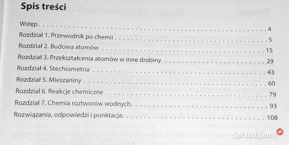 Chemia Fundamenty Zadania przedmaturalne P Chełm
