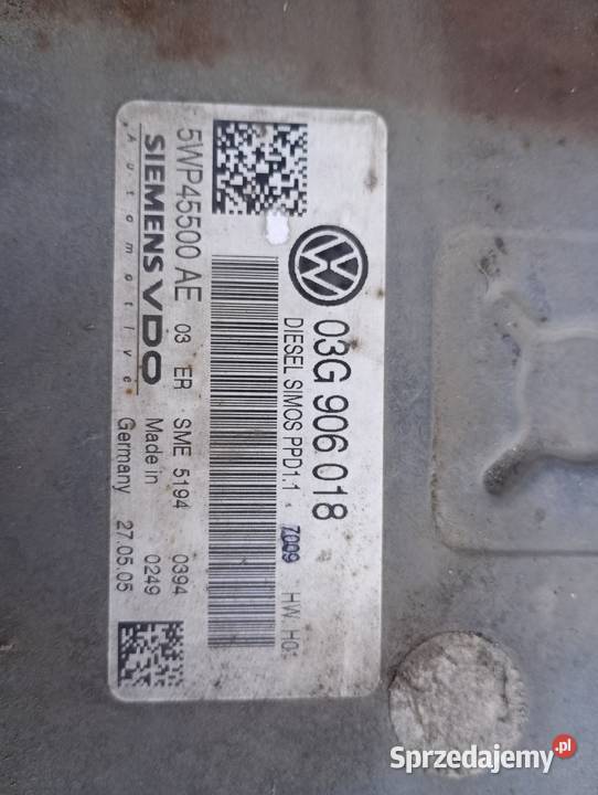 Sterownik Siemens 03G906018 VW TDI 20 140 Wrocław