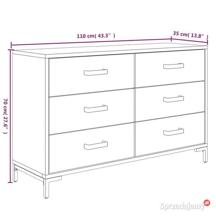 Szafka brązowa 110x35x70 lite drewno sosnowe Warszawa