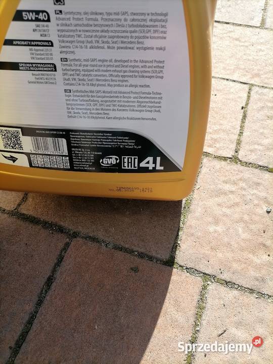 Sprzedam olej Orlen expert 5w40 4l Łatanice