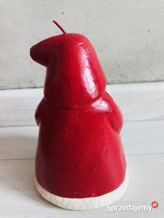 Nowa świeca ozdoba na Boże Narodzenie Mikołaj czerwony Łódź sprzedam