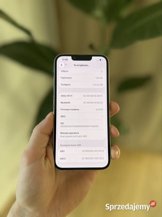 iPhone 13 Pro 128GB 80 Silver Stan sprzedam