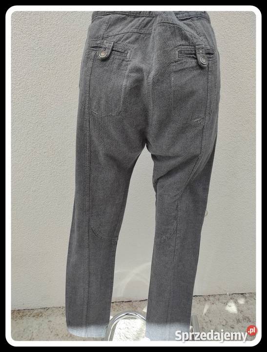 Bershka szare spodnie damskie 40 L wysoki stan mazowieckie