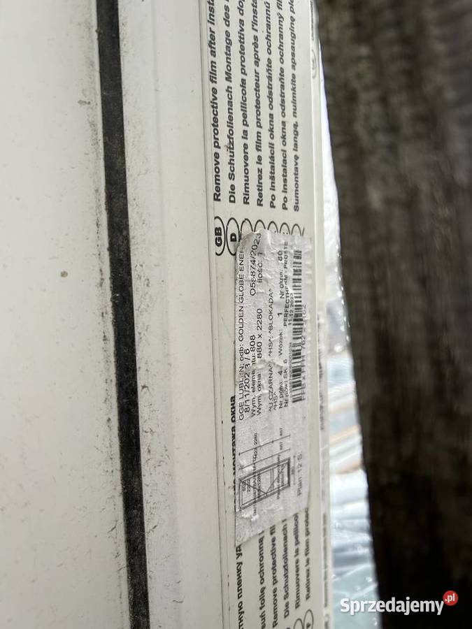 OKNO PVC PERFECTHERM PROSTE PRU 880 x 2280 Budowa Lublin sprzedam