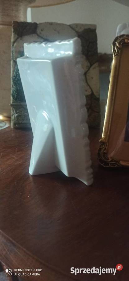 Porcelanowa biała stojąca ramka do zdjęć Z Gdańsk