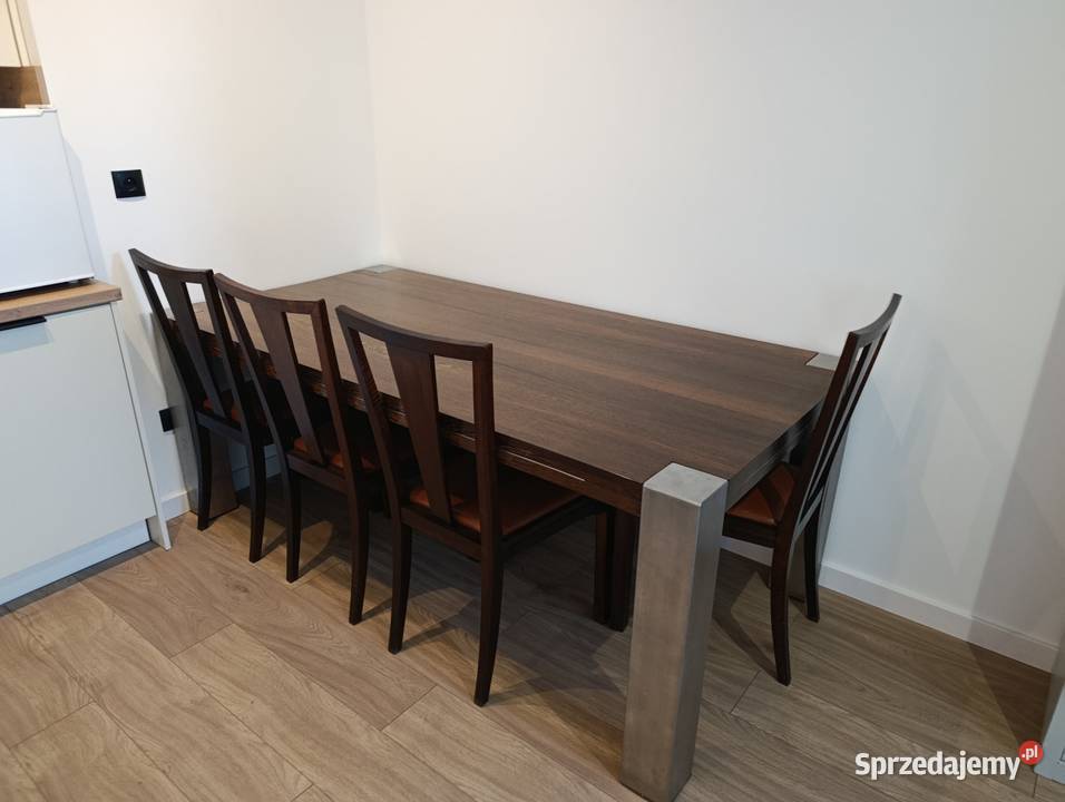 Stół dębowy lite drewno 6 krzeseł Stoły z krzesłami Chorzów sprzedam