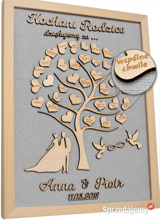 50 rocznica Ślubu Elegancki prezent Rodziców Dekoracje i ozdoby Warszawa sprzedam