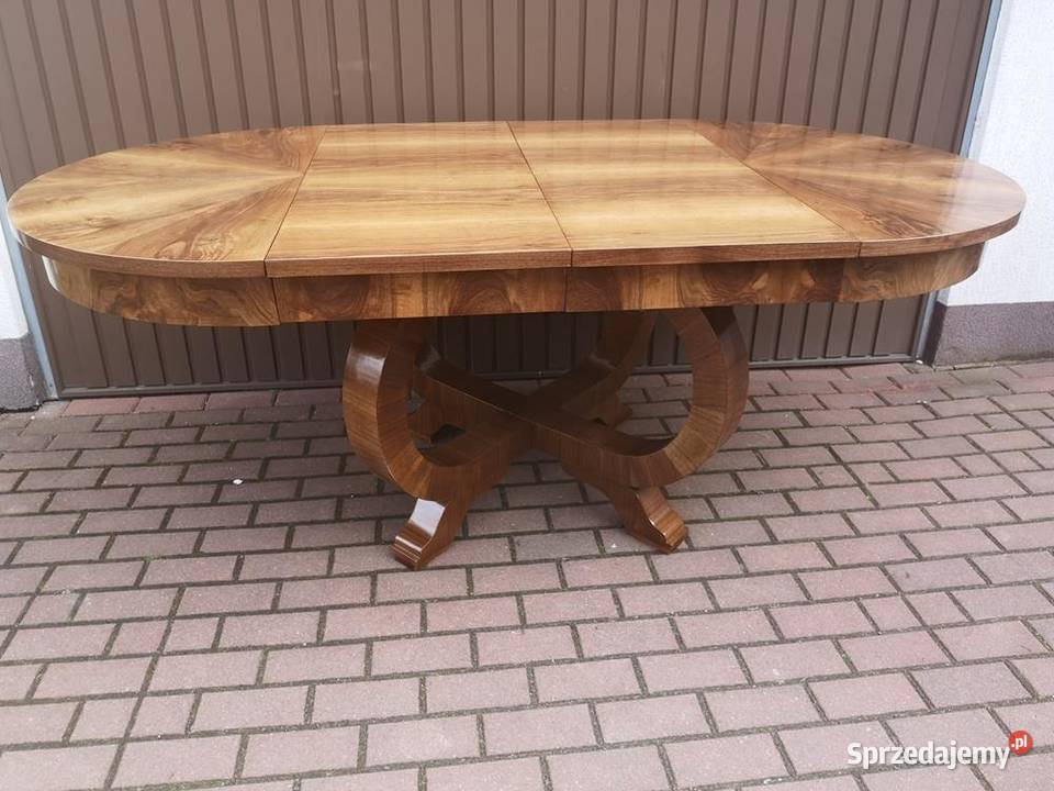 Stół ArtDeco 108 Okrągły Orzech Unikat Antyk Swarzędz sprzedam