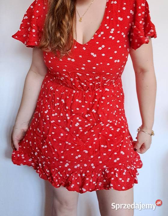 Czerwona sukienka damska Sinsay Łódź sprzedam