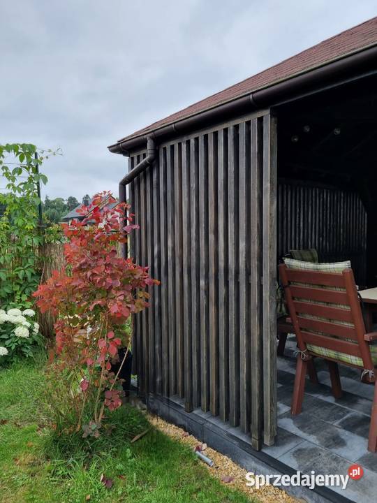 Panel ogrodzeniowy lamelowy pionowy przęsło drewno Kalety