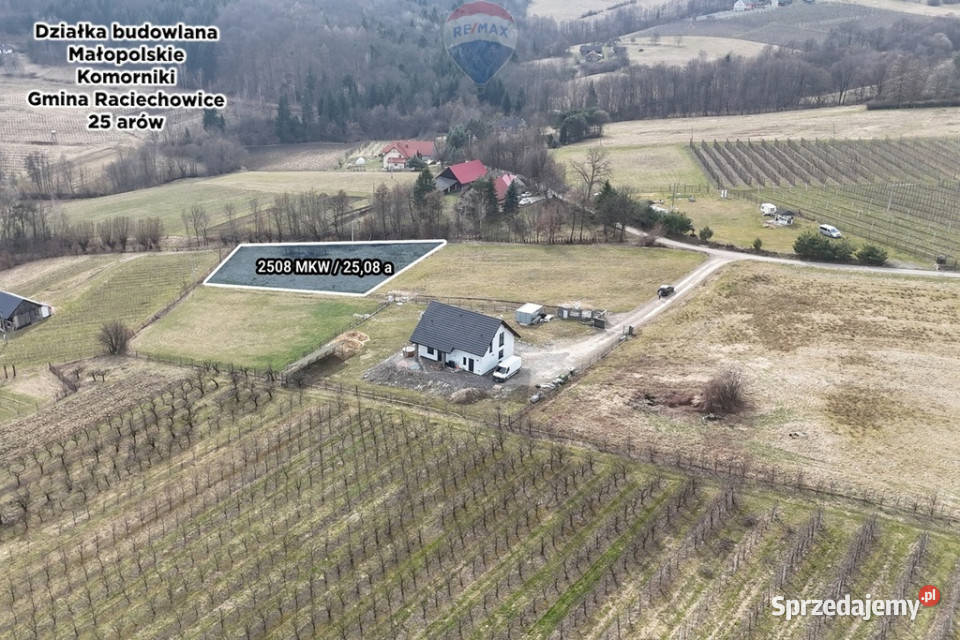 Działka 25a Komorniki Raciechowice małopolska Sprzedaż