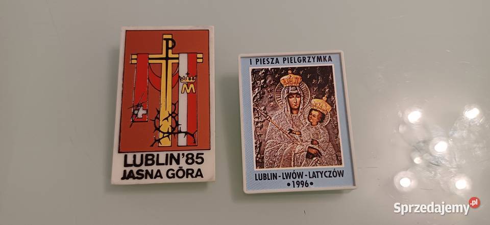 Pielgrzymka przypinki pamiątkowe Warszawa