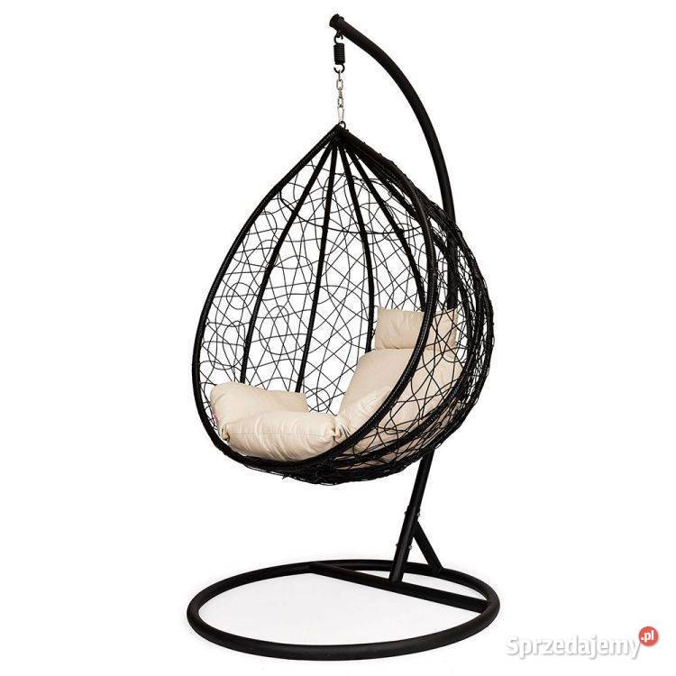 Wiszący kosz huśtawka ogrodowa kokon czarny Bielsk Podlaski