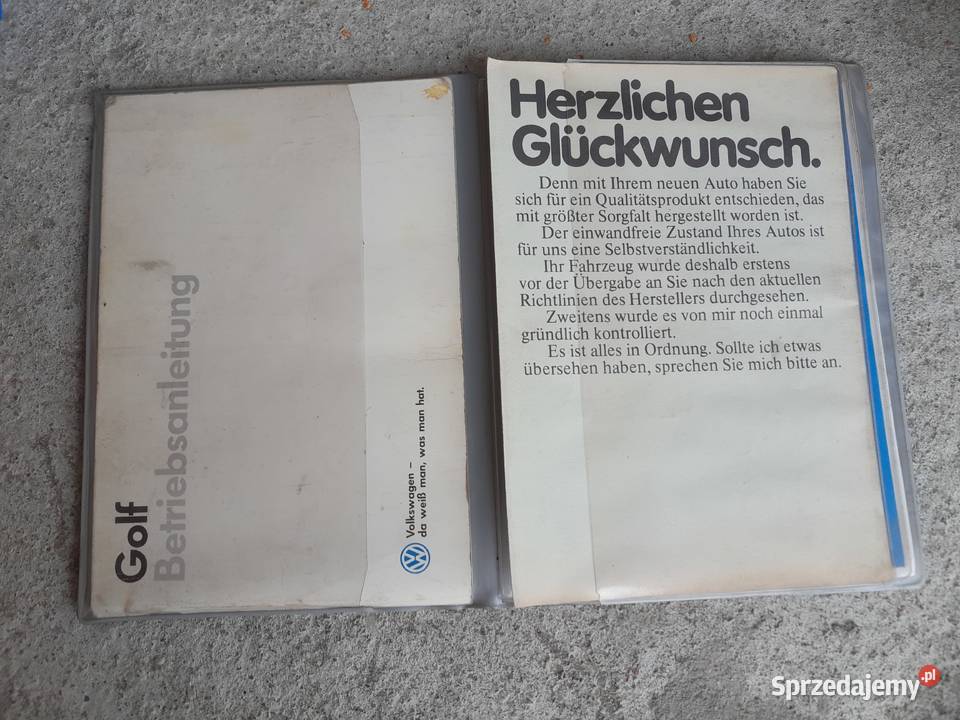 Volkzwagen 2 instrukcja książka gwarancyjna Gadgety motoryzacyjne podlaskie Łomża