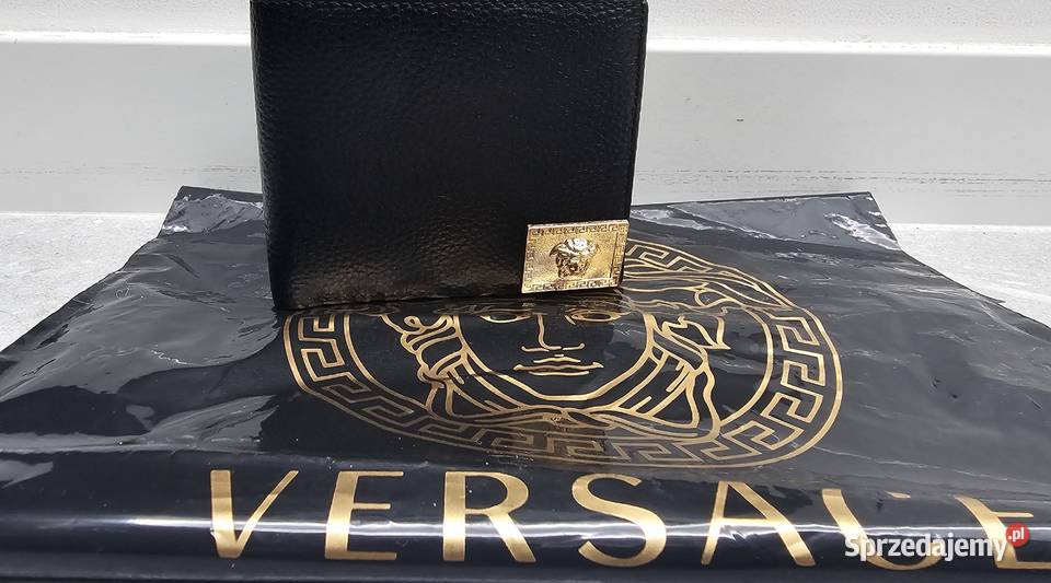 Portfel versace skóra naturalna