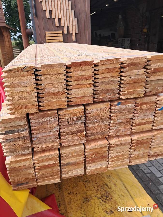 Elewacja modrzewiowa drewno strugane modrzew Konin