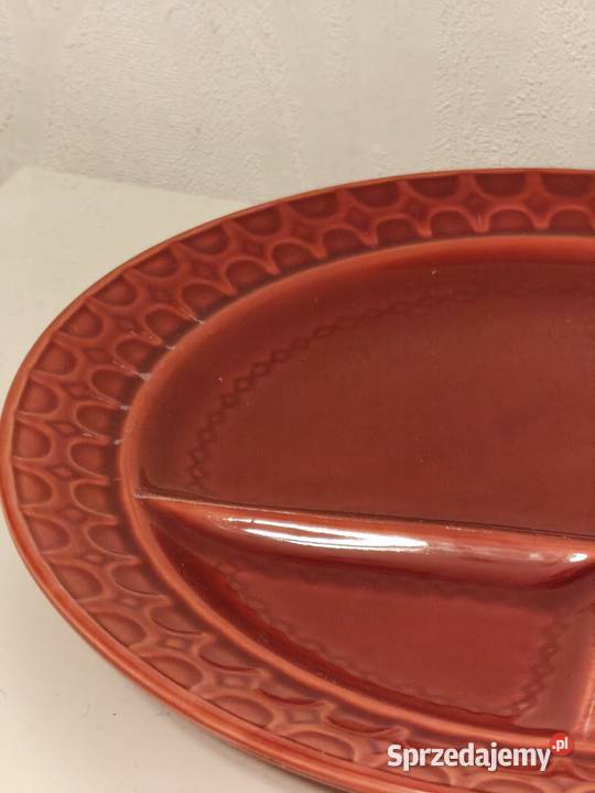 Vintage talerz do fondue przekąsek Sarreguemines łódzkie