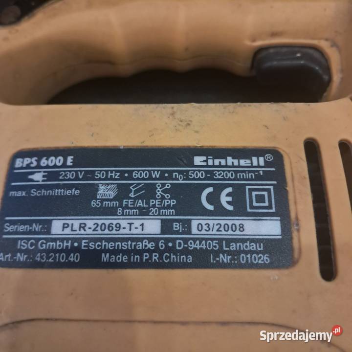 Wyrzynarka BPS 600 E Nowe Miasto Lubawskie