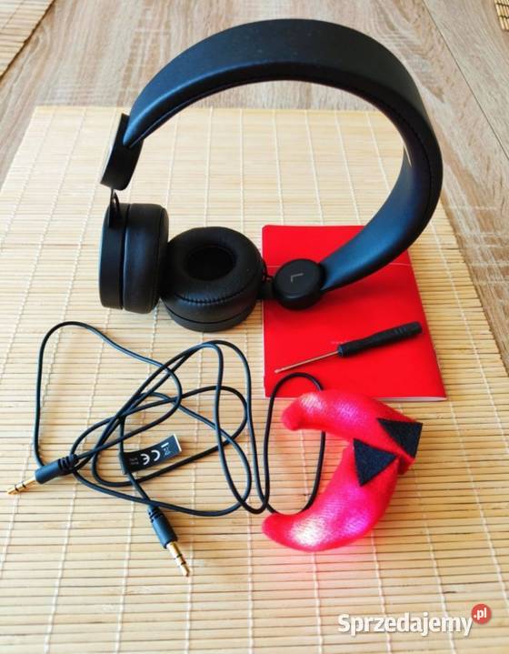 Słuchawki nausznekabel świecące odpinane rogi Zawory