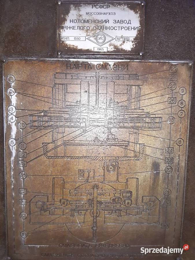 Tokarka karuzelowa KOLOMNA 1550 Tarnowskie Góry sprzedam